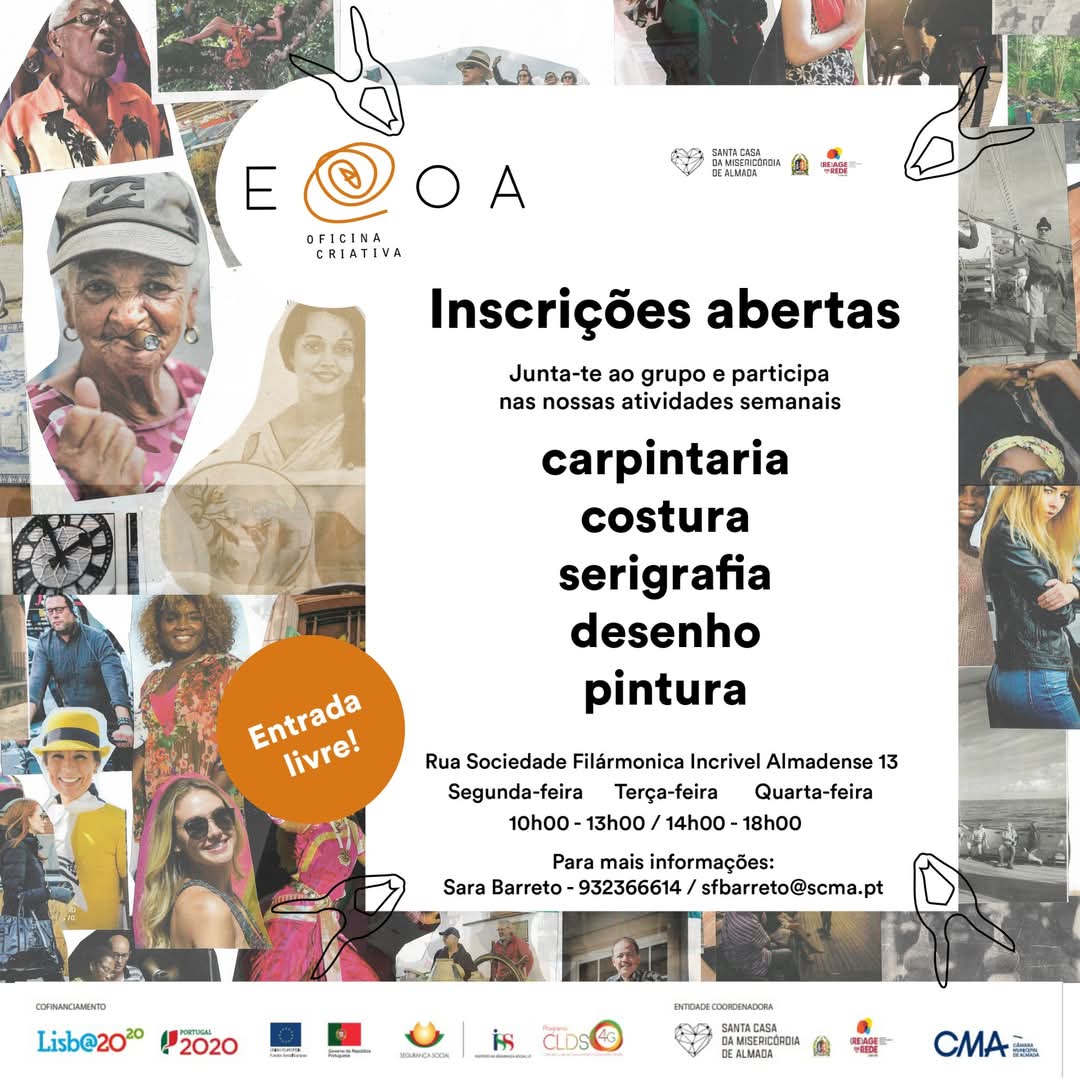 Flyer de divulgação do espaço ECOA, realizado pelos participantes, através da técnica de colagem